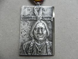 Medaille Indianer Häuptling Sitting Bull 1983 ca. 70 Gramm