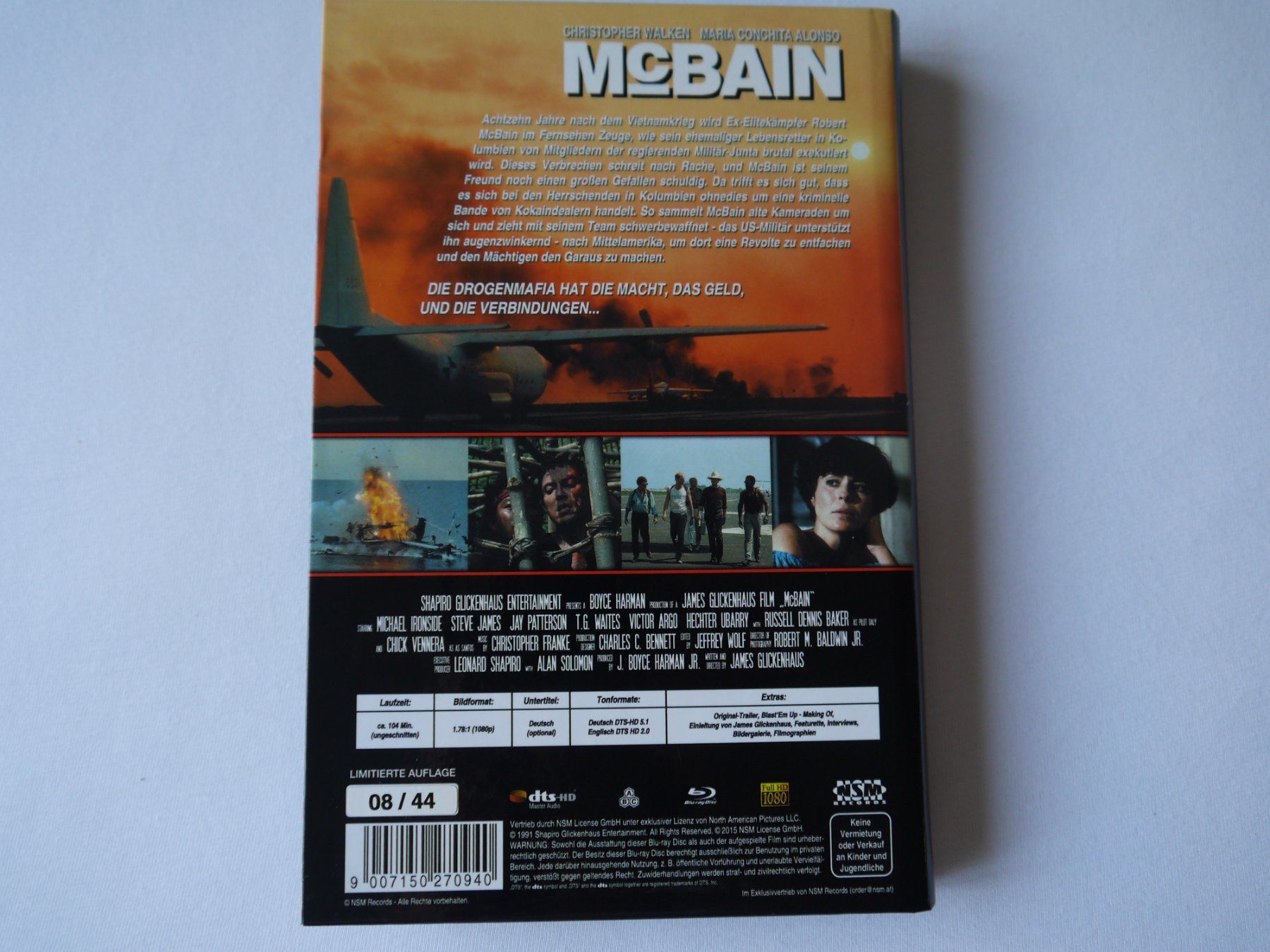Tutti i DVDs: McBAIN -Limited Collectors Edition - Grosse Hartbox -Blu Ray – Usato da Hagendorn venduto da Blaf 1
