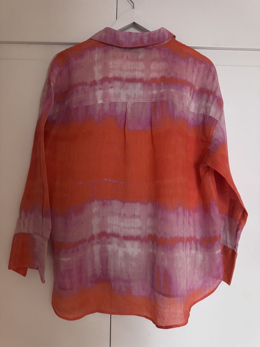 Massimo Dutti Camicette: Massimo Dutti Bluse orange lila Batikmuster Grösse 36 – Usato da Zürich venduto da jlnhrd 1