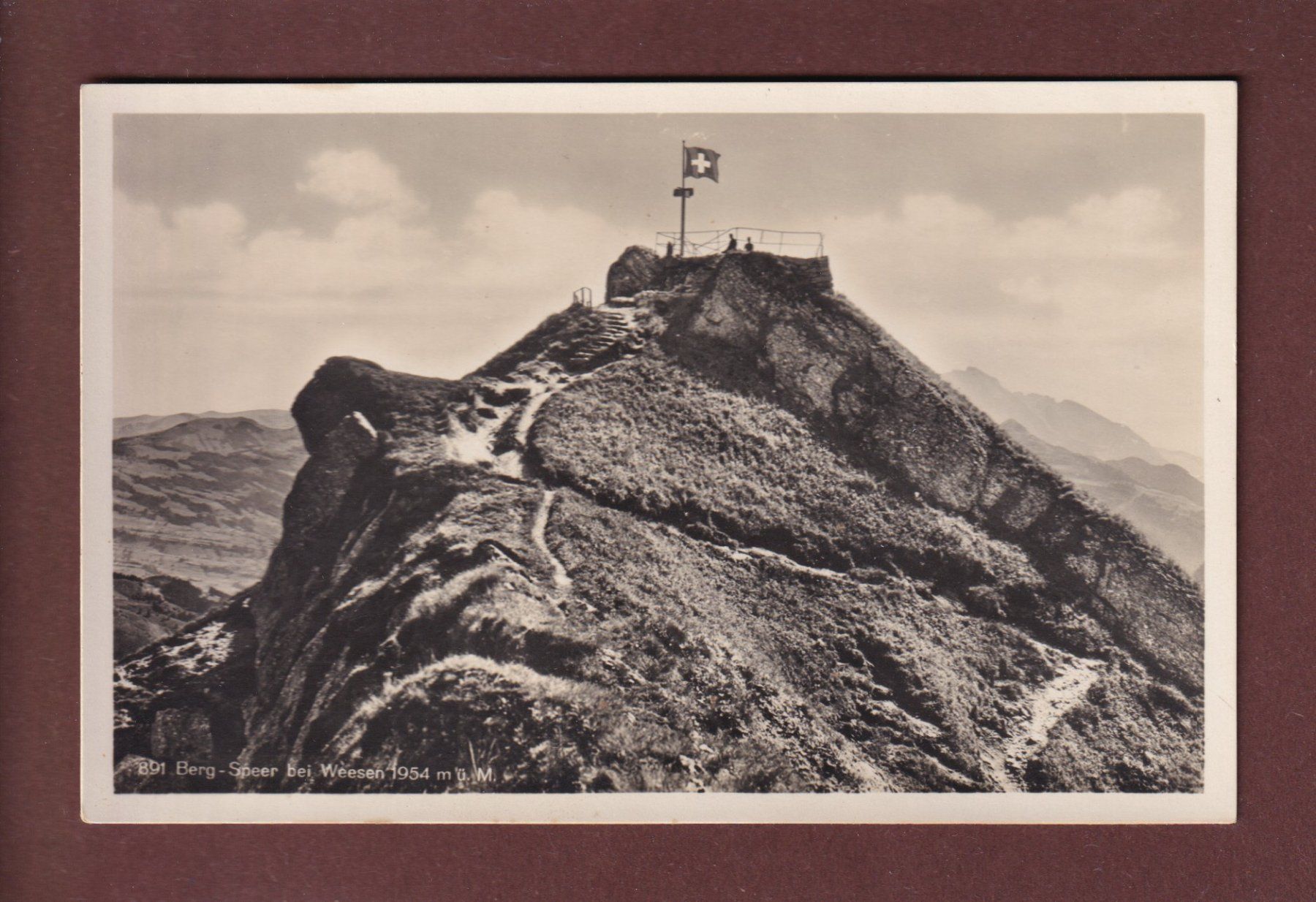 Cartoline postali: Berg-Speer bei WEESEN – Usato da Pully venduto da nicecards