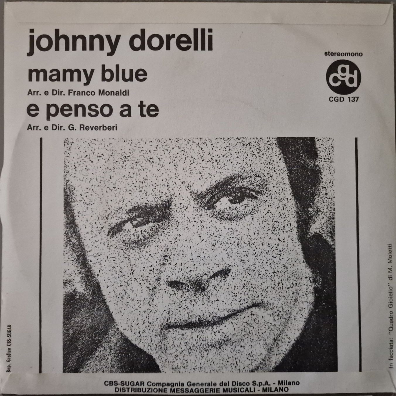 Dischi in vinile: Johnny Dorelli Single – Mamy Blue – Usato da Root venduto da atelier22 1