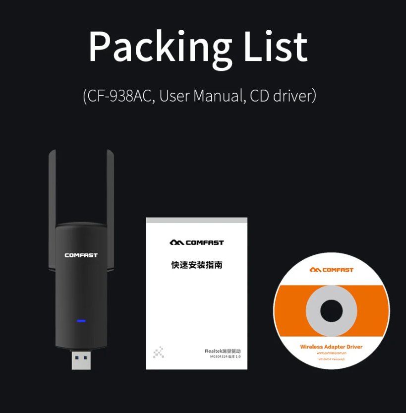 Lecteurs & Adaptateurs: 1900 Mbps USB Wireless WIFI WLAN Adapter Kali Linux Win Mac – Neuf avec emballage d'origine à Romanshorn par pfimex 8