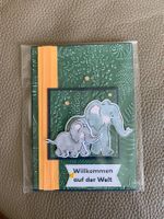 Handgemachte Babykarte „Willkommen auf der Welt“