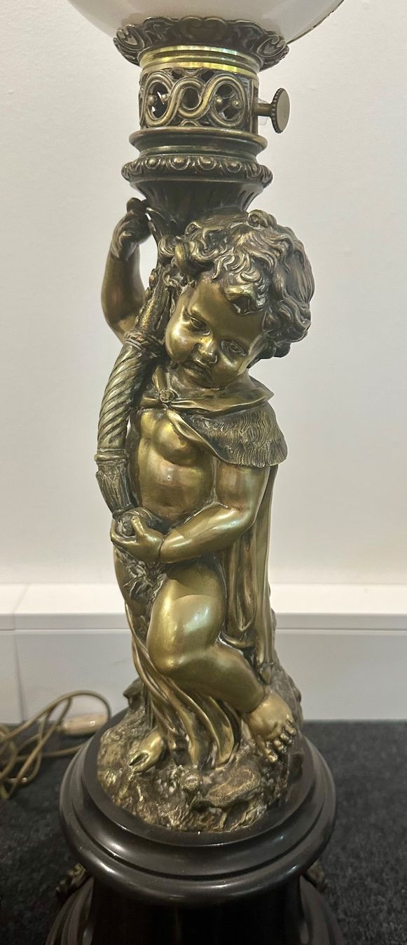 Lampade: Antikes Puten-Tischlampenpaar – Usato da Basel venduto da artthings4you 1