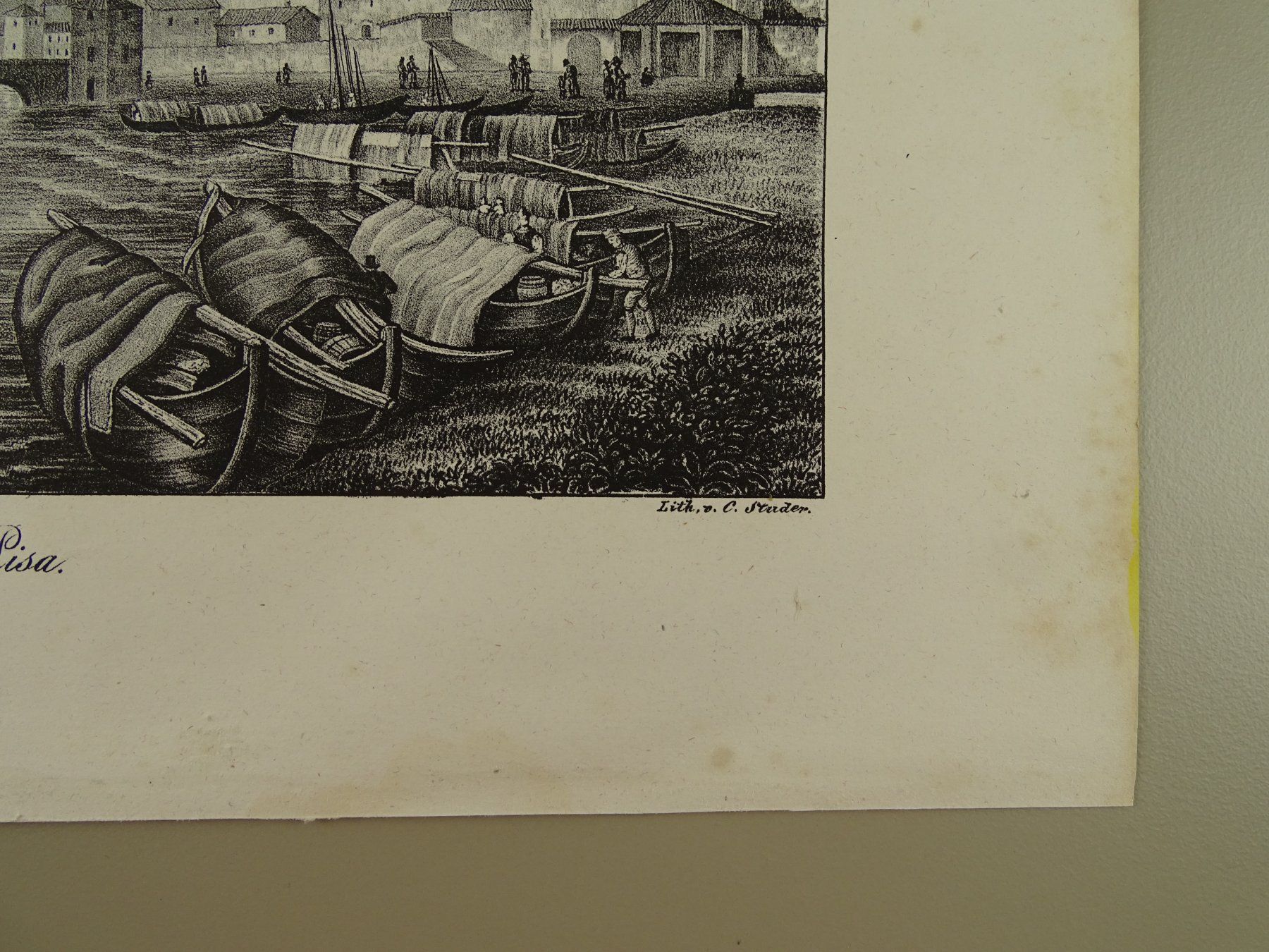 Incisioni: PISA, ITALIEN, LITHOGRAPHIE 1836 – Usato da Grüningen venduto da Kartensammler 5
