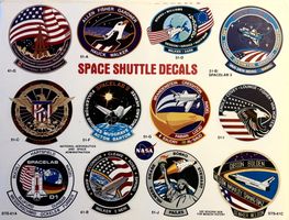 VINTAGE, NASA, SPACE SHUTTLE, AUFKLEBER, SAMMLUNG, ORIGINAL