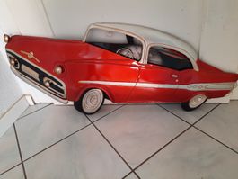 DÉCO MURALE, grande VOITURE en TÔLE