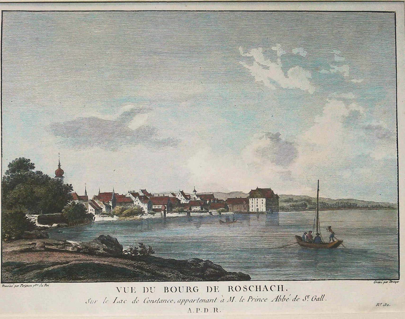 Incisioni: Rorschach Originalkupferstich 1780 – Usato da Rafz venduto da Helvet32 1