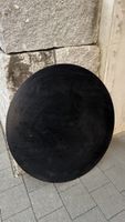 USM Kitos Tischplatte rund 111.5cm schwarz, Eiche