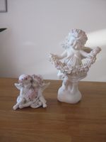 2 schöne Engel Figuren mit Haarschmuck
