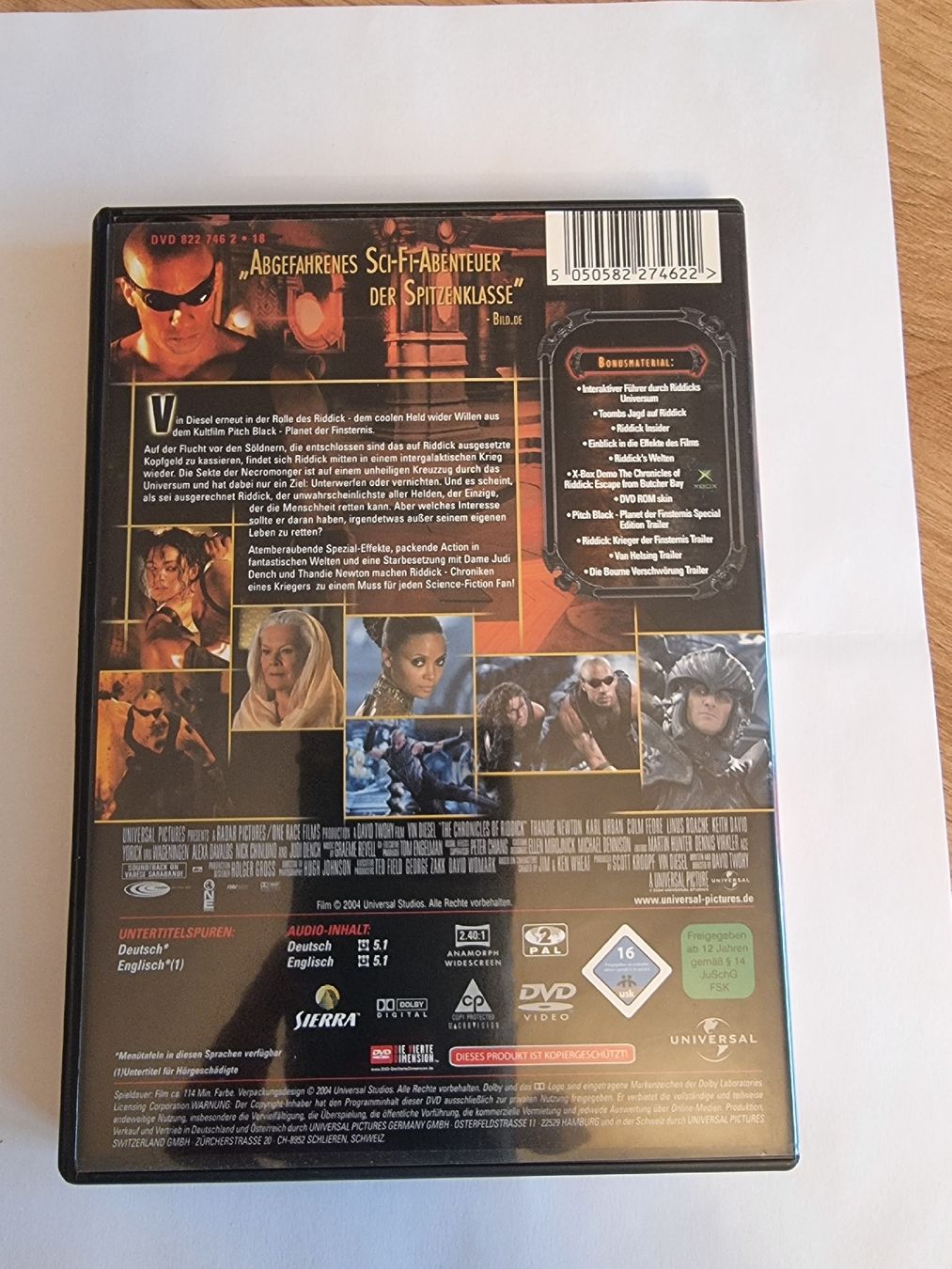 Tutti i DVDs: DVD Riddick - Chroniken eines Kriegers, Vin Diesel – Usato da Winterthur venduto da Christinakim 1