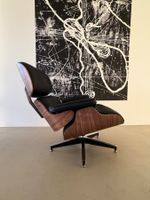 Designer Lounge-Sessel mit Ottoman – Palisander & echtes Led