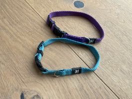 wie neu:2x Hundehalsband, Welpenhalsband,Umfang maximal 25cm