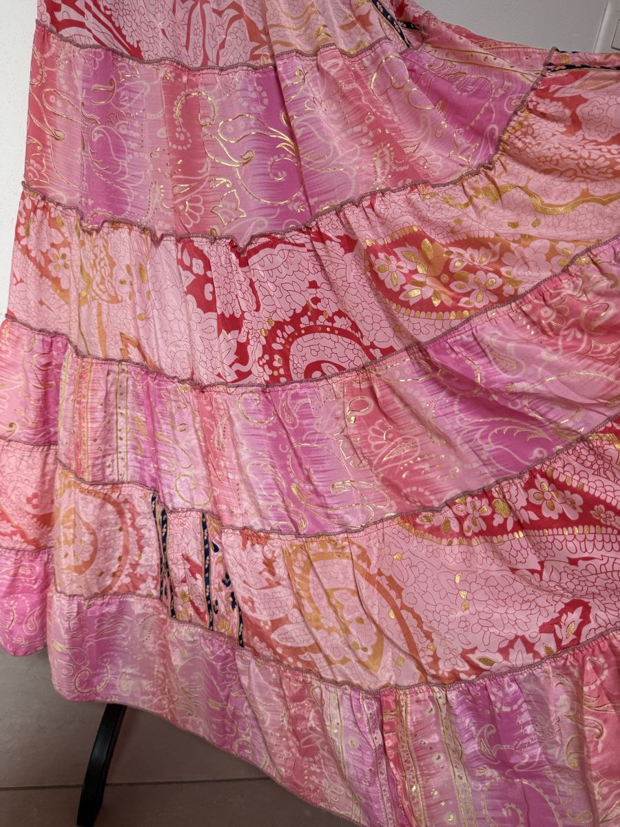 Gonne: Boho Maxirock / Midikleid aus Seide – Nuovo (secondo la descrizione) da Sigriswil venduto da ck56 2