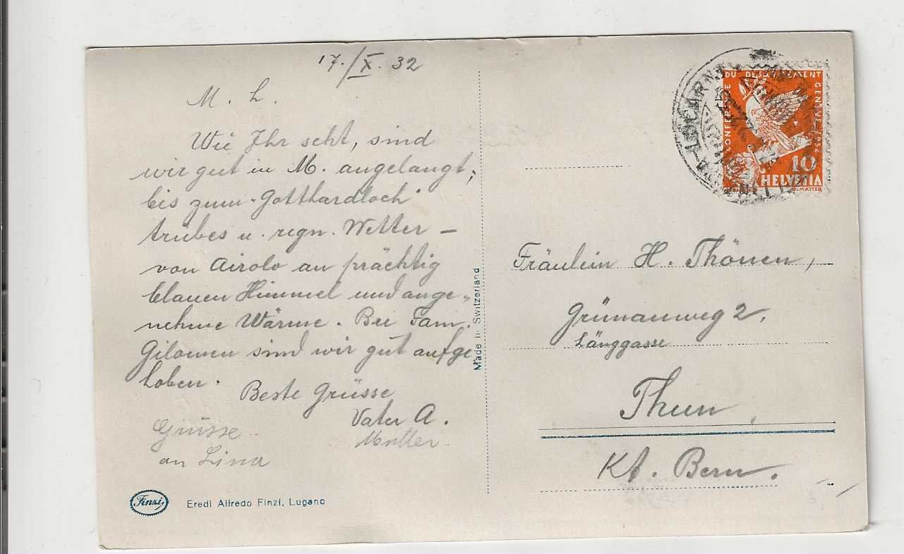 Cartoline postali: Costumi Ticinesi, 1932 – Usato da Spiez venduto da Niesen20 1