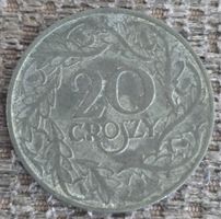 Münze 20 Groszy Polen 1923 Rzeczpospolita gebraucht