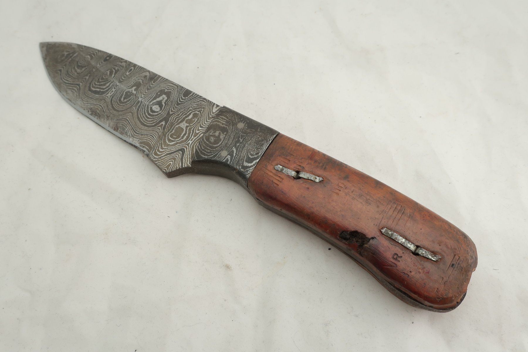 Posate: AusVerkauf Handgeschmiedet Raindrop Damast Messer Drop Point – Usato da Zürich venduto da dnk_nrd8 5