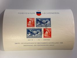 1936 2. Liechtensteinische Briefmarkenausstellung ET Stempel