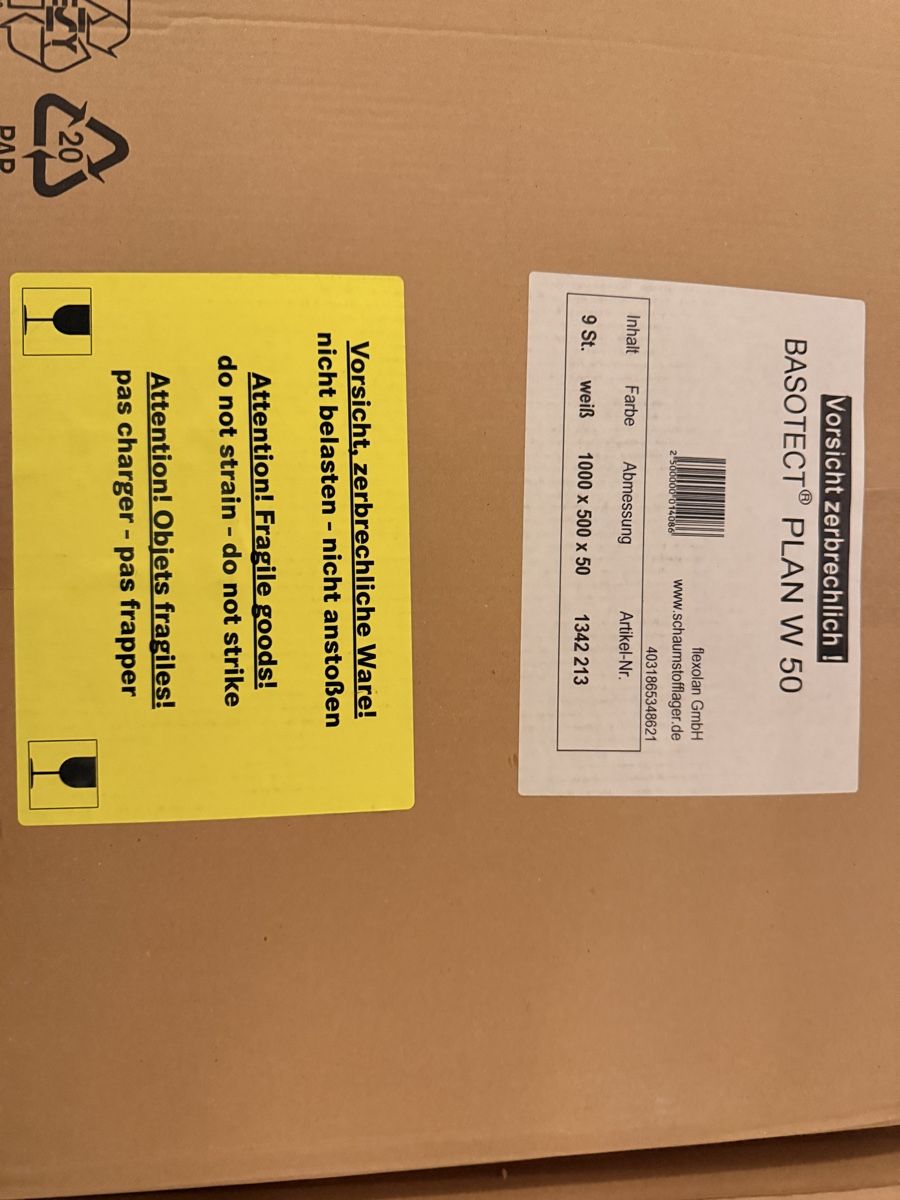 Altri accessori: Akustikschaum Basotec 100x50x5 18Stk – Nuovo e nell'imballaggio originale da Oberkulm venduto da drdude17 1