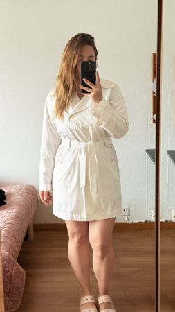 Trench-coat blanc Marc Aurel, taille 36