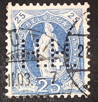 Alle Briefmarken: Perfin   13 – Gebraucht aus Opfikon von webstar30