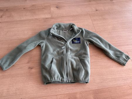 Fleecejacke Kinder Grösse 98/ 104 Grün Dinosaurier Motiv