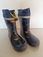Tchibo Gummistiefel Gr 28/29 Kinder, blau mit Hai-Muster
