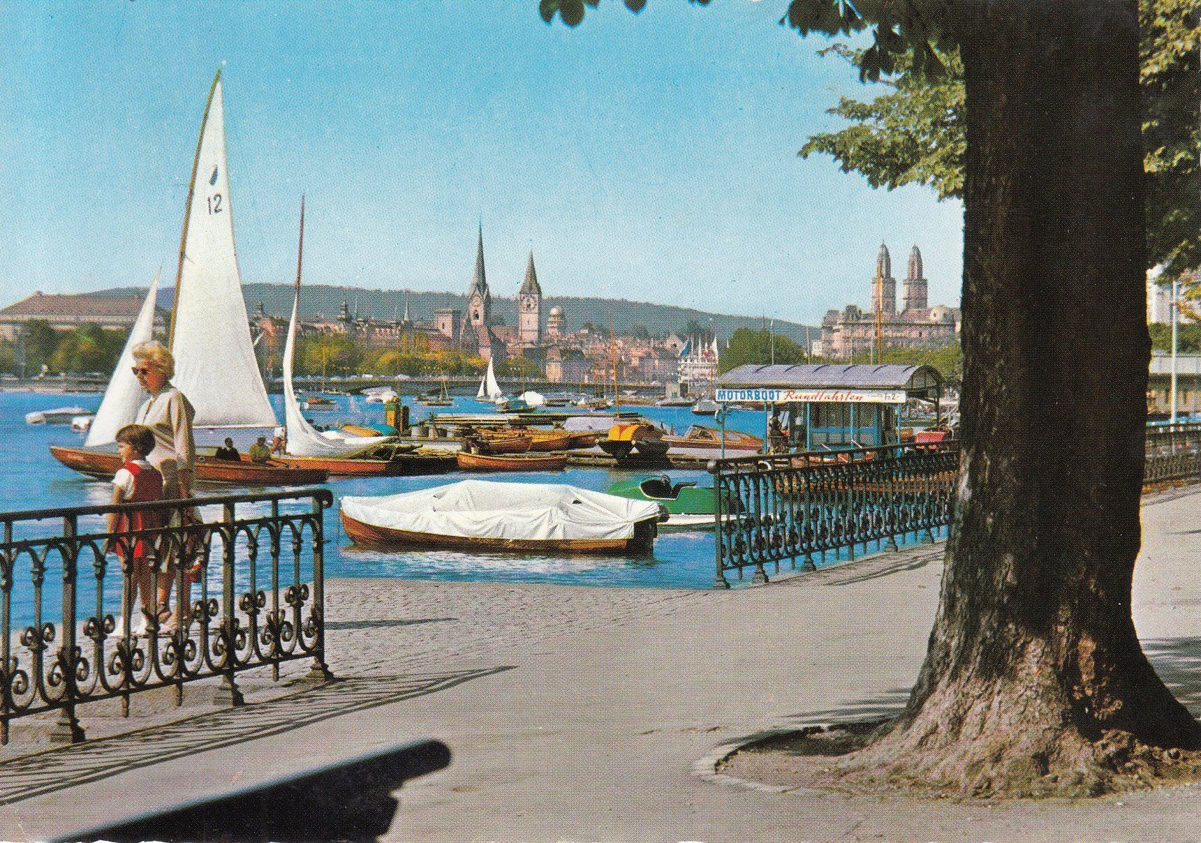 Cartoline postali: Zürich Utoquai 1964 – Usato da Bürglen TG venduto da StampGraf