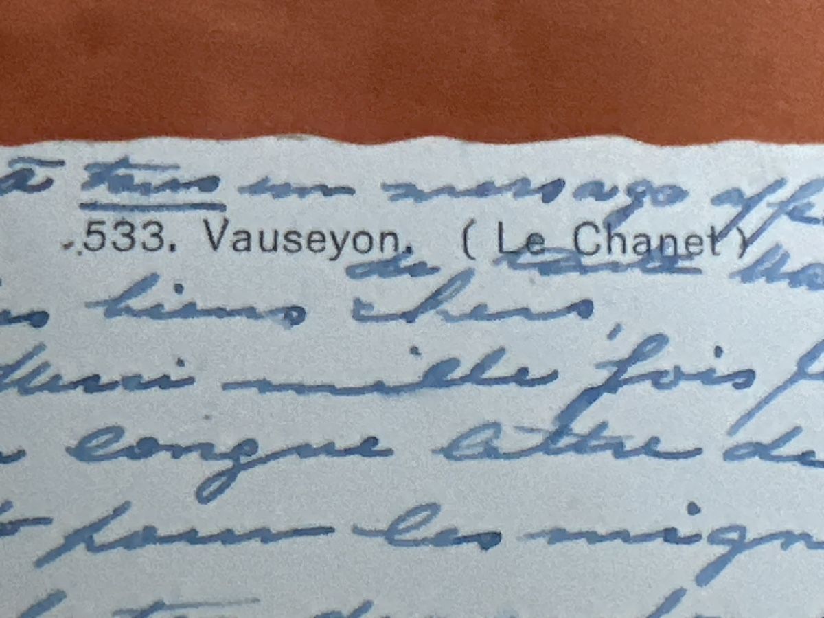 Cartoline postali: 533. Vauseron ( Le Chanet) mit Briefmark – Usato da Zürich venduto da Chaeffeler 2