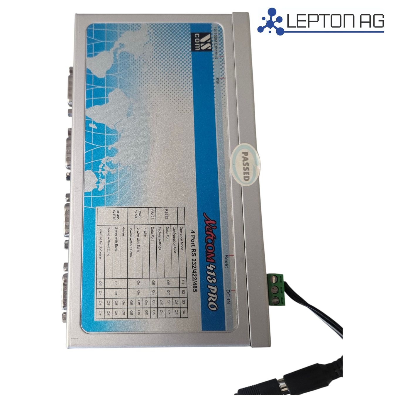Sistema di controllo: Netcom 413 PRO RS232/422/485 Kommunikations-Server – Usato da Niederdorf venduto da LeptonAG 2