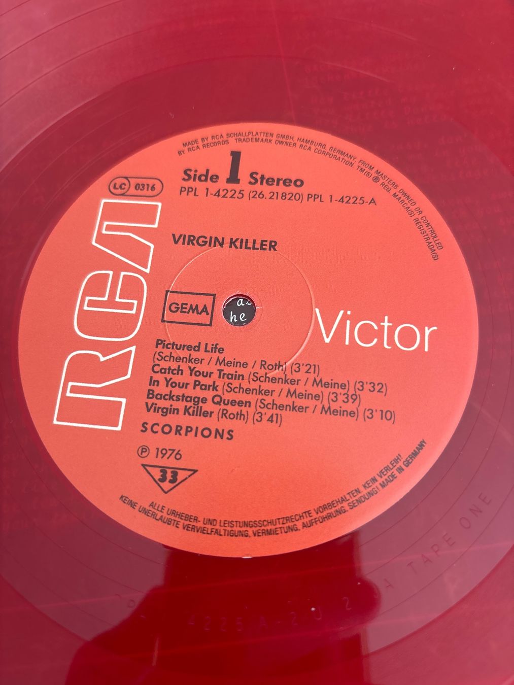 Schallplatten: Scorpions Virgin Killer  1976 – Gebraucht aus Courchapoix von Jubo1 1