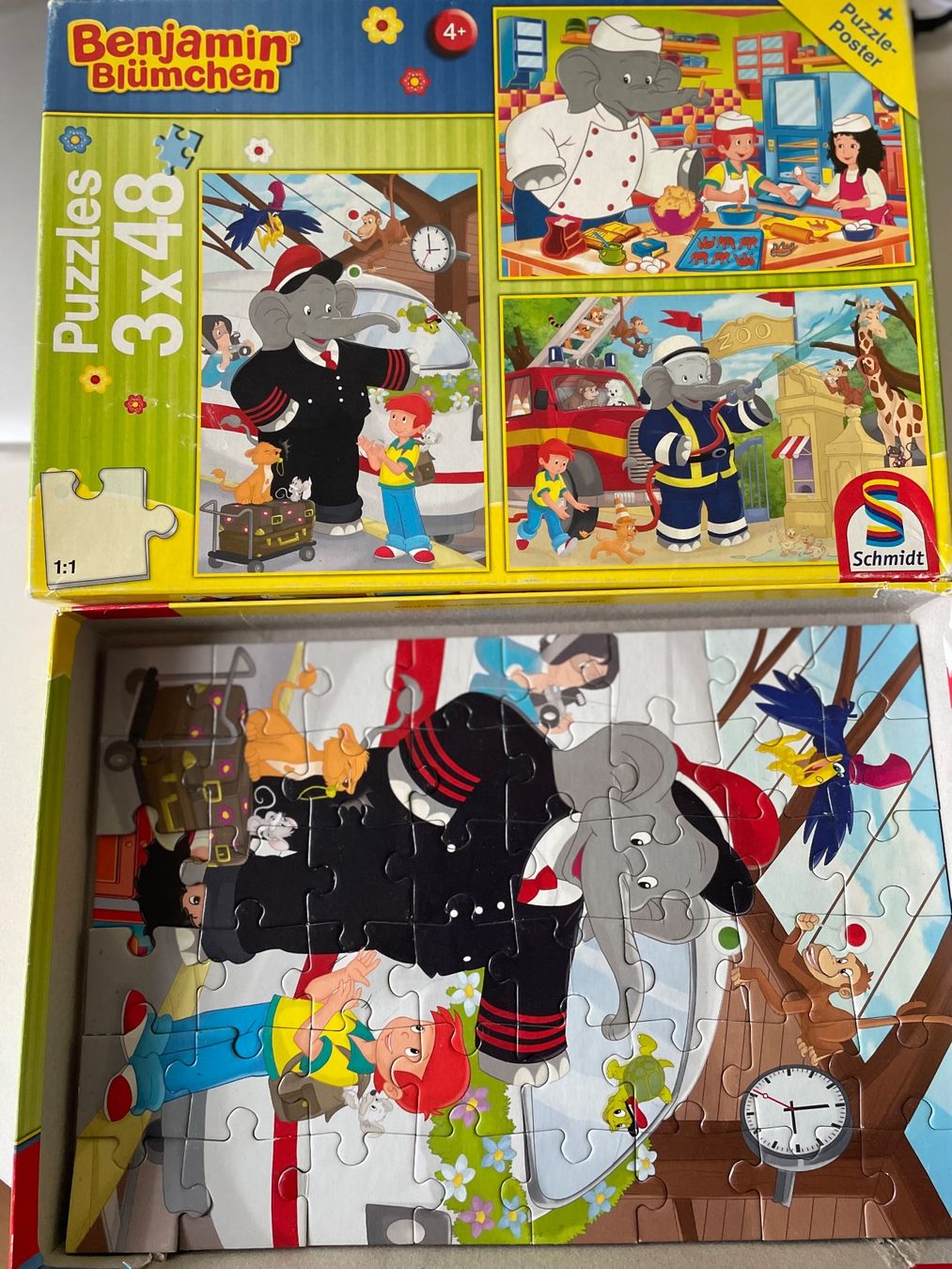 Ravensburger Puzzle: 3x48 Puzzle Benjamin Blümchen - Immer im Einsatz – Usato da Winterthur venduto da calbecht