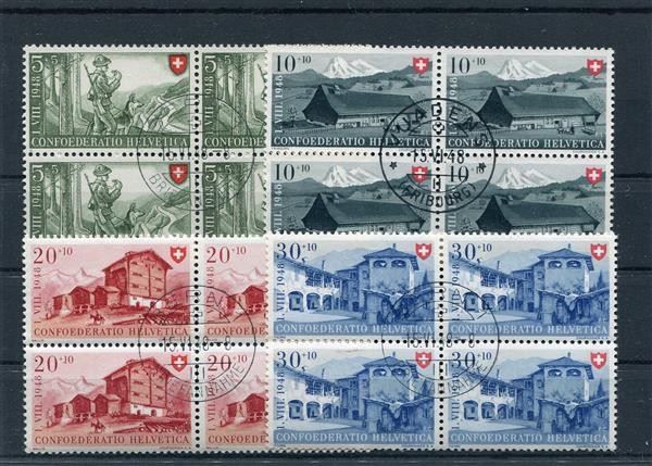 Tutti i francobolli: Patria 1948 im Viererblock mit ET-O – Usato da Winterthur venduto da Kyoung