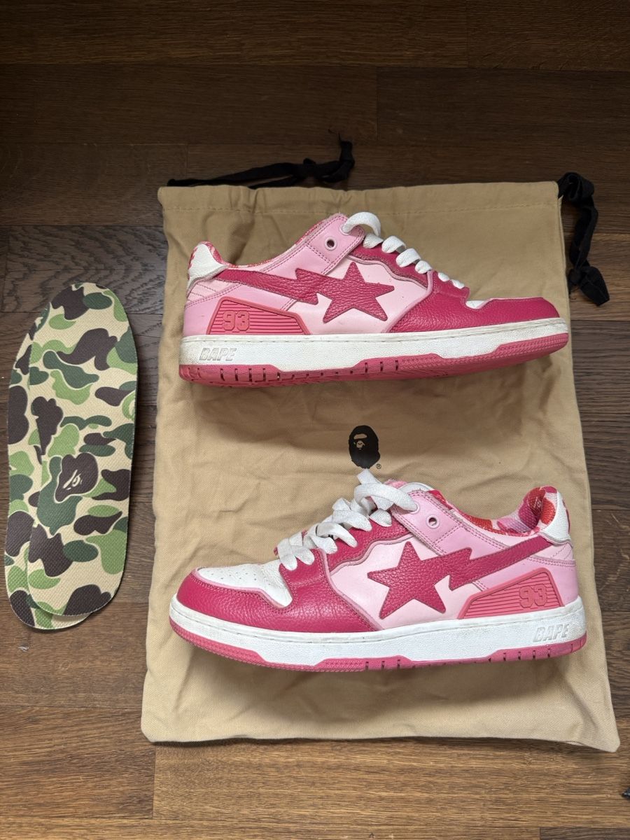 Bape Scarpe da uomo: A Bathing Ape BAPE SK8 Sta ABC Tarnfarbe Rosa – Usato da Muttenz venduto da copped_shop