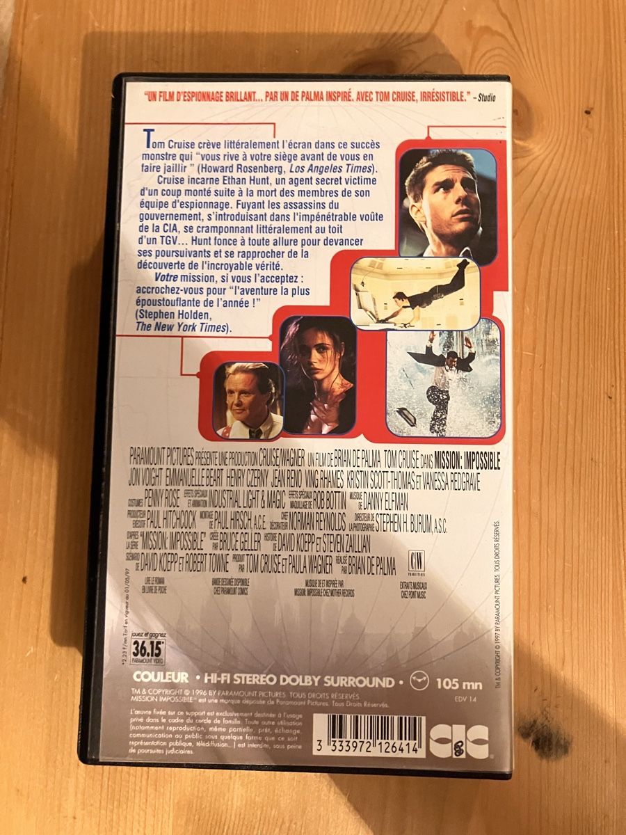 Alle VHS: VHS mission Impossible 1  – Gebraucht aus Pully von yan_w5mm 1