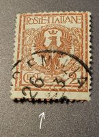 Italien 1901 briefmarke abart dezentriert