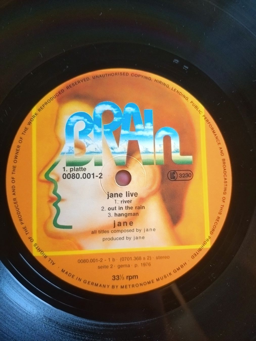 Dischi in vinile: Disque vinyle Jane Live 2 LP Brain 1976 VG+ – Usato da Farvagny-le-Grand venduto da LaCaverne 5