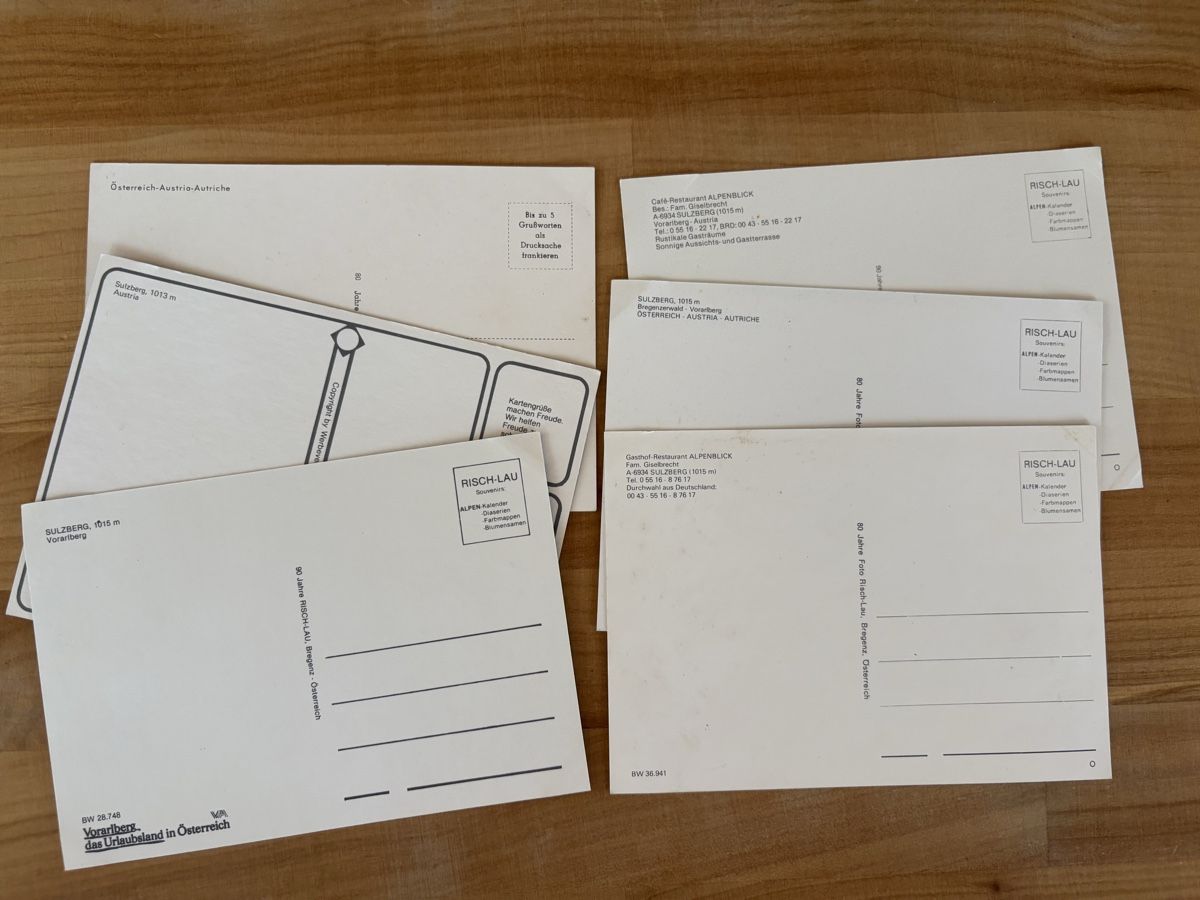 Cartoline postali: 6 AK von Sulzberg – Usato da Rümlang venduto da Kartenpost1 1