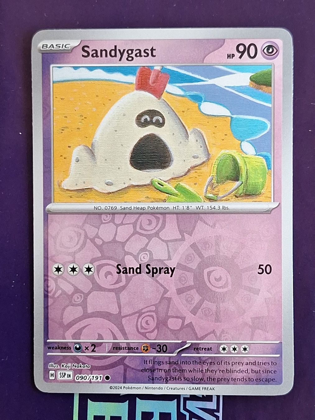 Pokémon Carte collezionabili: Sandygast - Reverse Holo - Pokemon Surging Sparks – Usato da Altstätten SG venduto da GGsGameshop