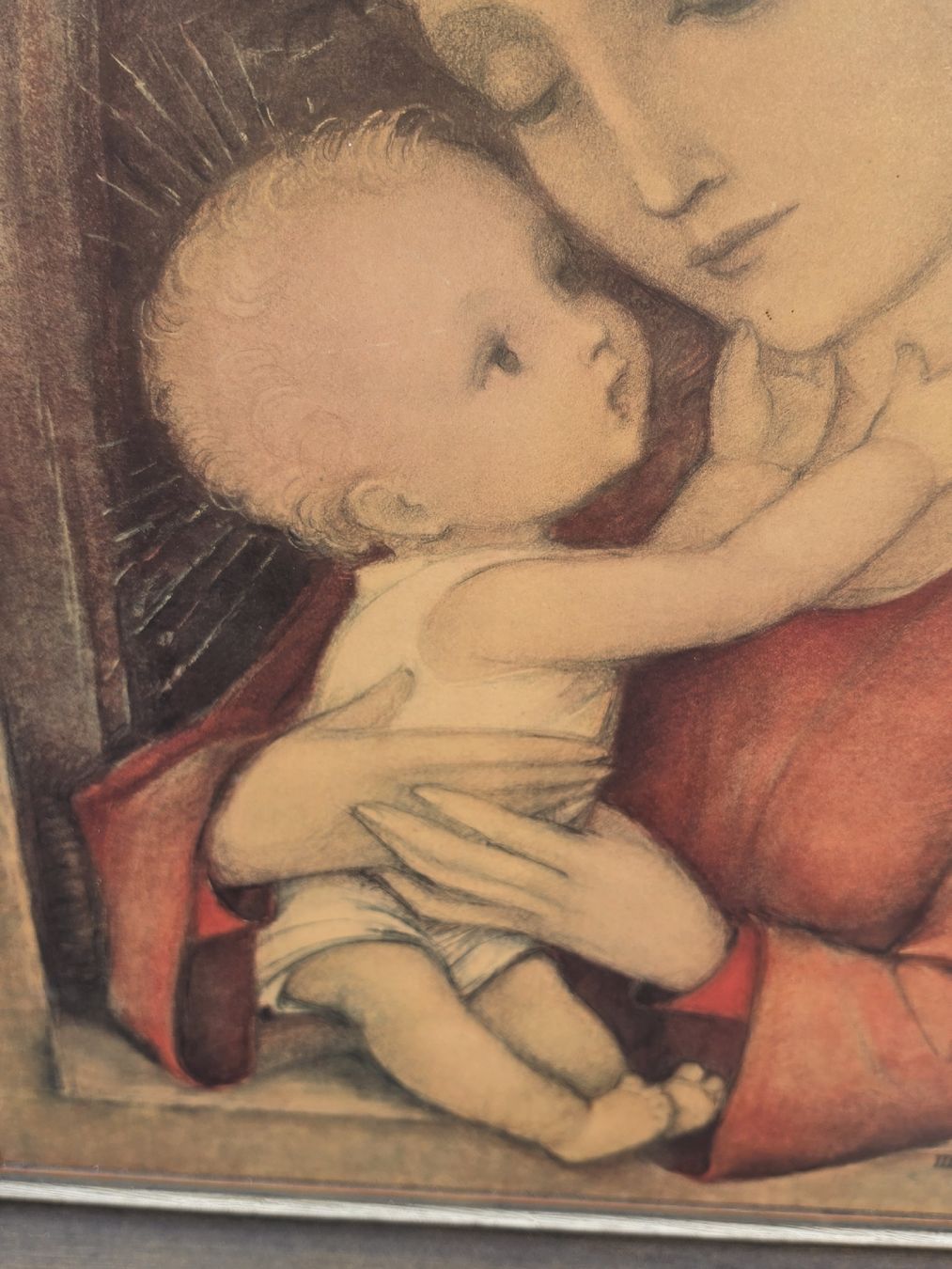 Posters & Illustrations: Bild Madonna mit Kind  gerahmt signiert – D'occasion à Mettlen par elios0888 4