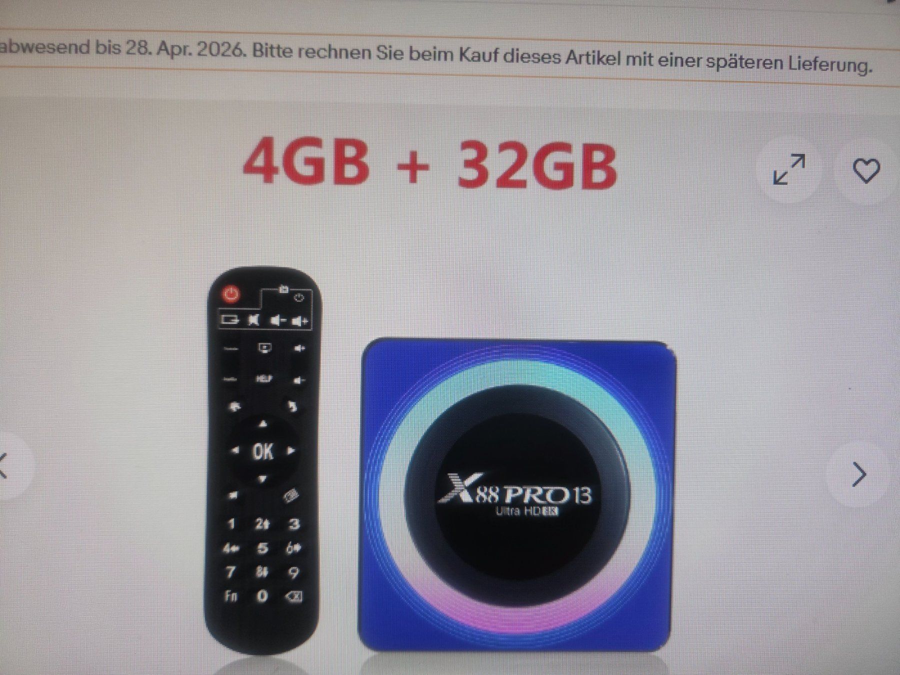 Lettore multimediale & Streamer: X88 PRO 13 Android 13 Smart TV Box RK3528 Quad Core – Usato da Siebnen venduto da WilderWesten12 1