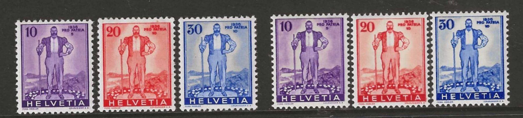 Tutti i francobolli: 1936 : Sondermarken Nr. W2 - W7, postfrisch** – Nuovo (secondo la descrizione) da Gümligen venduto da Geniusbuy