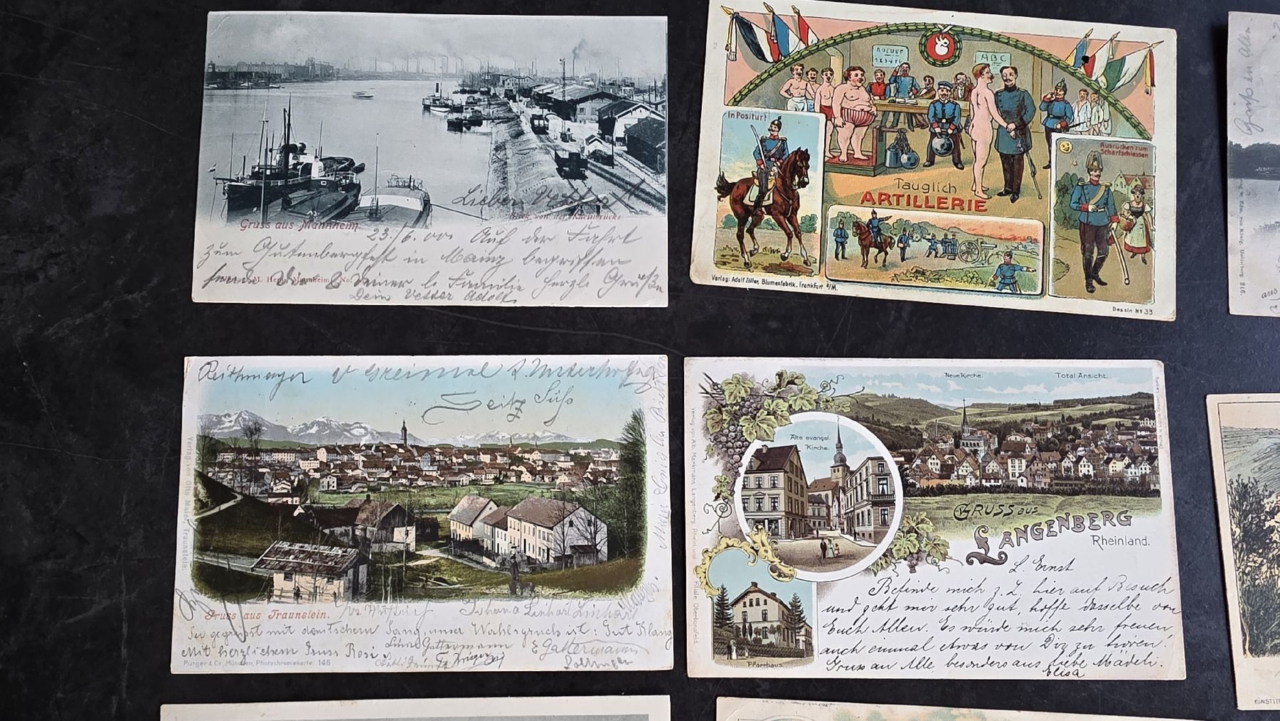 Ansichtskarten: Lot Ansichtskarten Deutsche Reichspost ab 1897 ,div Lithos – Gebraucht aus Reichenburg von Pipo-67 1