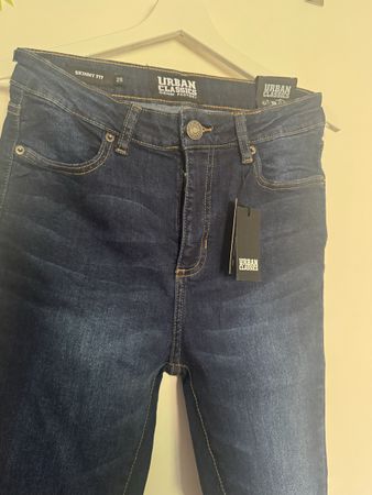 Jeans Damen Urban Classics Skinny Fit Grösse 28 dunkelblau
