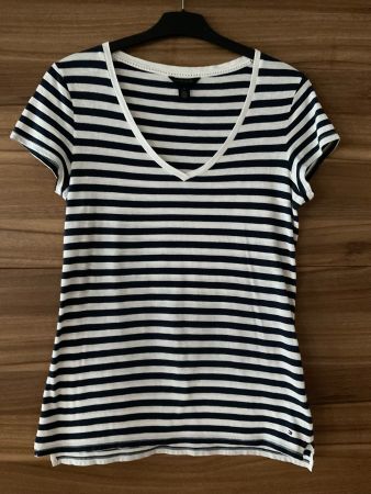 ✨ Tommy Hilfiger T-Shirt, gestreift, Marine Look, Grösse L