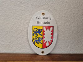 Emailschild Schleswig Holstein Wappen Logo Emaille Schild