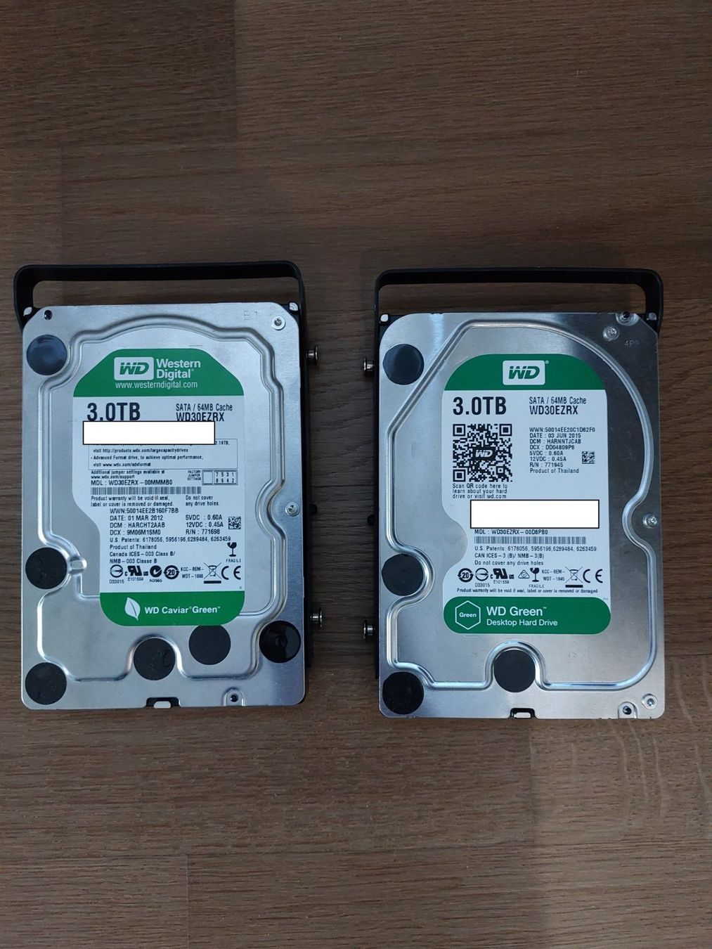 Western Digital Dischi rigidi: 2 x WD Green 3 TB, 3.5" – Usato da Cham venduto da 123wasd