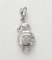 Silber 925 Anhänger  "kleiner Vogel" (rhodiniert)