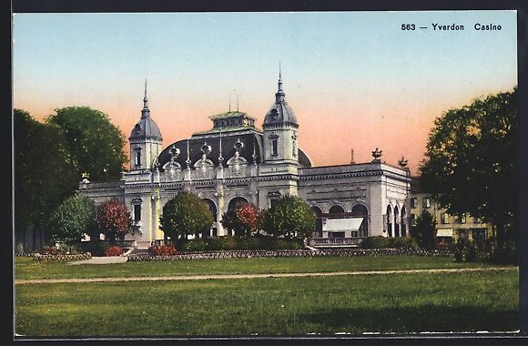Cartoline postali: AK Yverdon, Casino – Usato da Berlin venduto da bartko-reher