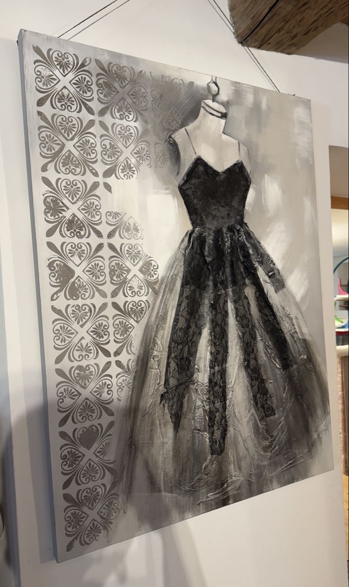Tableaux: Gemälde mit schwarzem Kleid – D'occasion à Sissach par ani_h9y9 1